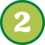 The number 2 in a green circle