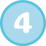The number 4 in a blue circle